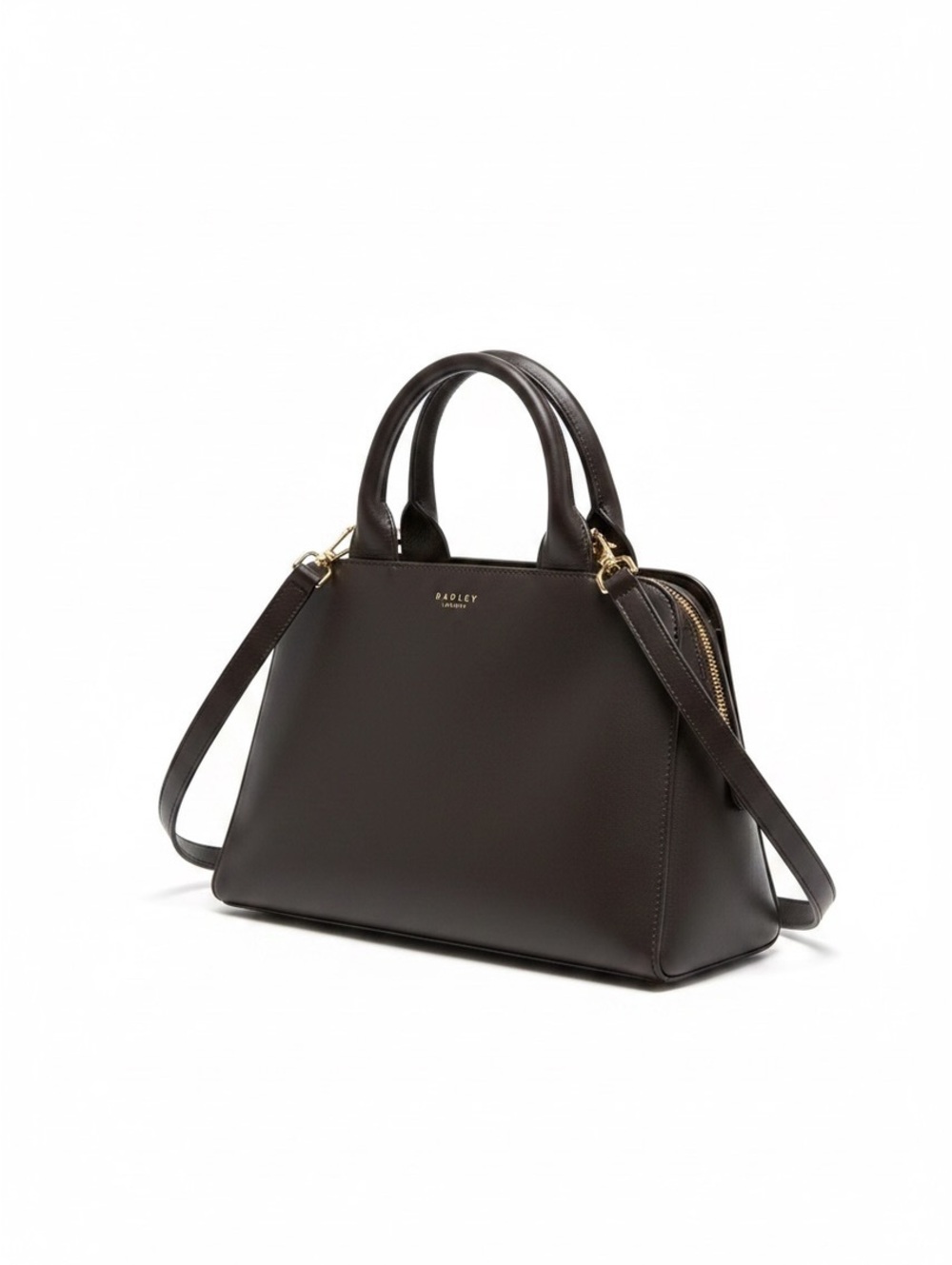 Radley Black Leather Satchel Handbag with Adjustable Strap